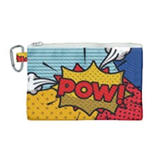 Pow Word Pop Art Style Expression Vector Canvas Cosmetic Bag (medium) by Wegoenart