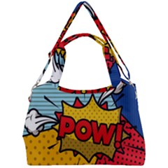 Pow Word Pop Art Style Expression Vector Double Compartment Shoulder Bag by Wegoenart