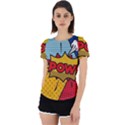 Pow Word Pop Art Style Expression Vector Back Cut Out Sport Tee View1