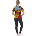 Pow Word Pop Art Style Expression Vector Women s Sport Raglan Tee View2