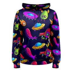 Space Pattern Women s Pullover Hoodie by Wegoenart