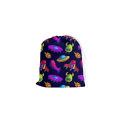 Space Pattern Drawstring Pouch (xs) by Wegoenart