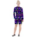 Space Pattern Button Long Sleeve Dress View2