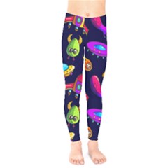 Space Pattern Kids  Leggings by Wegoenart