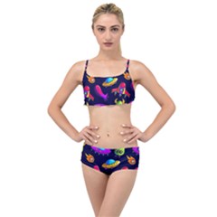 Space Pattern Layered Top Bikini Set by Wegoenart