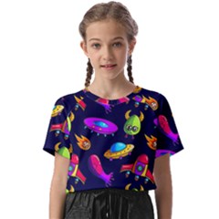 Space Pattern Kids  Basic Tee by Wegoenart