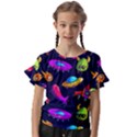 Space Pattern Kids  Cut Out Flutter Sleeves View1