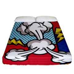 Rays Smoke Pop Art Style Vector Illustration Fitted Sheet (california King Size) by Wegoenart