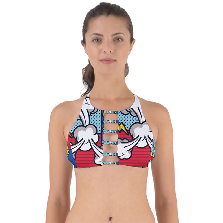 Rays Smoke Pop Art Style Vector Illustration Perfectly Cut Out Bikini Top