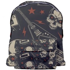 Grunge Seamless Pattern With Skulls Giant Full Print Backpack