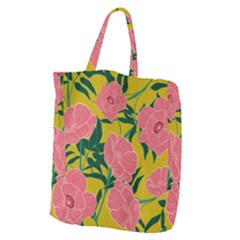 Pink Flower Seamless Pattern Giant Grocery Tote by Wegoenart