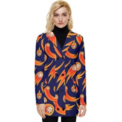 Space Patterns Pattern Button Up Hooded Coat  by Wegoenart