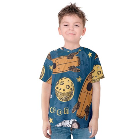 Missile Pattern Kids  Cotton Tee by Wegoenart