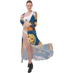 Missile Pattern Maxi Chiffon Beach Wrap by Wegoenart