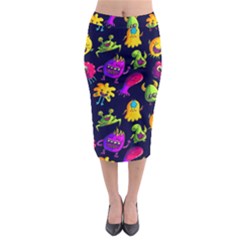 Space Patterns Midi Pencil Skirt by Wegoenart