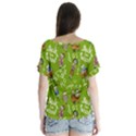 Seamless Pattern With Kids V-Neck Flutter Sleeve Top View2