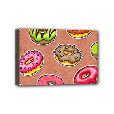 Doughnut Doodle Colorful Seamless Pattern Mini Canvas 6  X 4  (stretched) by Wegoenart