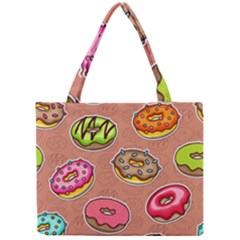 Doughnut Doodle Colorful Seamless Pattern Mini Tote Bag by Wegoenart