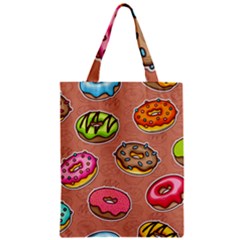 Doughnut Doodle Colorful Seamless Pattern Zipper Classic Tote Bag by Wegoenart