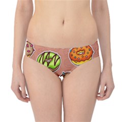 Doughnut Doodle Colorful Seamless Pattern Hipster Bikini Bottoms by Wegoenart