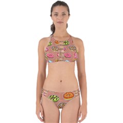 Doughnut Doodle Colorful Seamless Pattern Perfectly Cut Out Bikini Set by Wegoenart