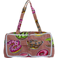 Doughnut Doodle Colorful Seamless Pattern Multi Function Bag by Wegoenart