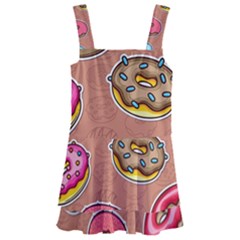 Doughnut Doodle Colorful Seamless Pattern Kids  Layered Skirt Swimsuit by Wegoenart