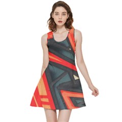 Graffiti Detail Wallpaper Texture Background Inside Out Reversible Sleeveless Dress by Wegoenart