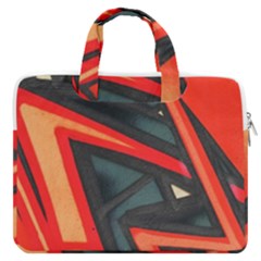 Graffiti Detail Wallpaper Texture Background Macbook Pro 13  Double Pocket Laptop Bag by Wegoenart