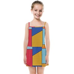 Dotted Colors Background Pop Art Style Vector Kids  Summer Sun Dress by Wegoenart