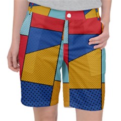 Dotted Colors Background Pop Art Style Vector Pocket Shorts by Wegoenart