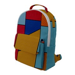 Dotted Colors Background Pop Art Style Vector Flap Pocket Backpack (large) by Wegoenart