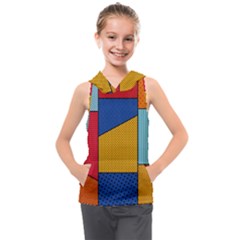 Dotted Colors Background Pop Art Style Vector Kids  Sleeveless Hoodie by Wegoenart