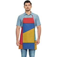 Dotted Colors Background Pop Art Style Vector Kitchen Apron