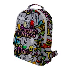 Hip Hop Background Flap Pocket Backpack (large) by Wegoenart