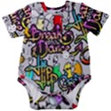 Hip Hop Background Baby Short Sleeve Onesie Bodysuit View1