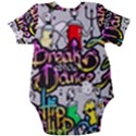 Hip Hop Background Baby Short Sleeve Onesie Bodysuit View2