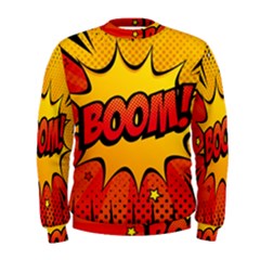 Explosion Boom Pop Art Style Men s Sweatshirt by Wegoenart