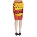 Explosion Boom Pop Art Style Midi Wrap Pencil Skirt View2