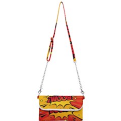 Explosion Boom Pop Art Style Mini Crossbody Handbag by Wegoenart