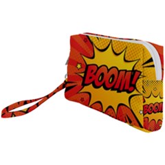 Explosion Boom Pop Art Style Wristlet Pouch Bag (small) by Wegoenart