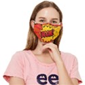 Explosion Boom Pop Art Style Fitted Cloth Face Mask (Adult) View1