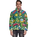 Pop Art Colorful Seamless Pattern Men s Puffer Bubble Jacket Coat View1