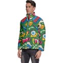 Pop Art Colorful Seamless Pattern Men s Puffer Bubble Jacket Coat View2