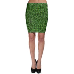 Seamless Pattern Crocodile Leather Bodycon Skirt by Wegoenart