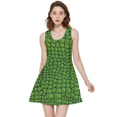 Seamless Pattern Crocodile Leather Inside Out Reversible Sleeveless Dress