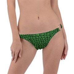 Seamless Pattern Crocodile Leather Ring Detail Bikini Bottom by Wegoenart