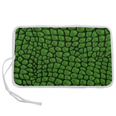 Seamless Pattern Crocodile Leather Pen Storage Case (m) by Wegoenart