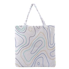 Abstract Colorful Topographic Map Design Vector Grocery Tote Bag