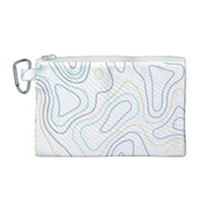 Abstract Colorful Topographic Map Design Vector Canvas Cosmetic Bag (medium) by Wegoenart